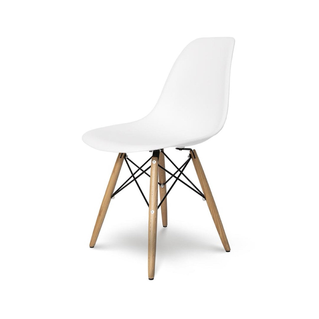 Open Box: Cairo Chair - White Seat Wood Base
