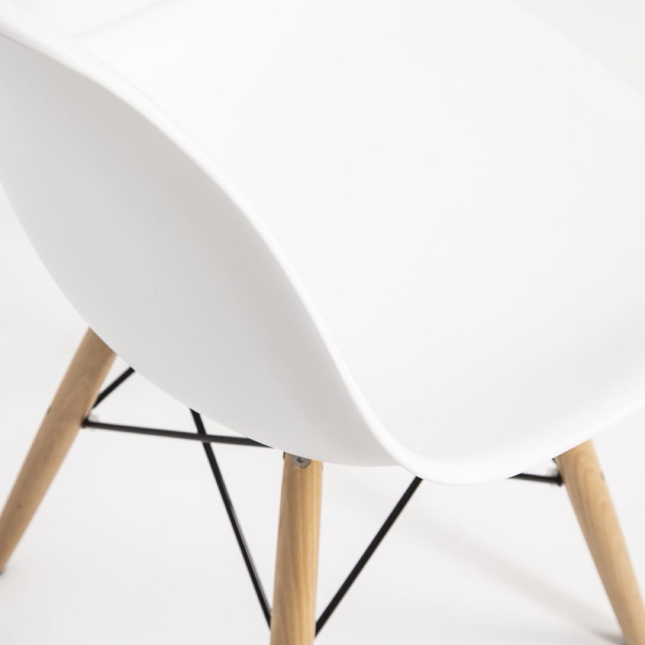 Open Box: Cairo Chair - White Seat Wood Base