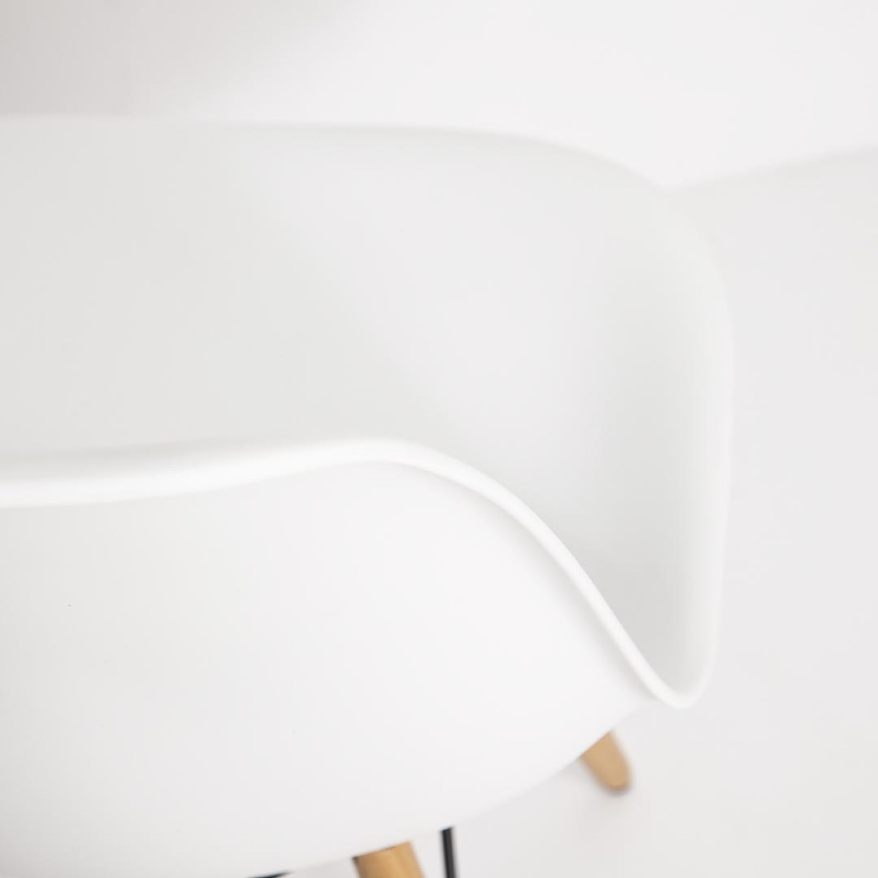 Open Box: Cairo Chair - White Seat Wood Base