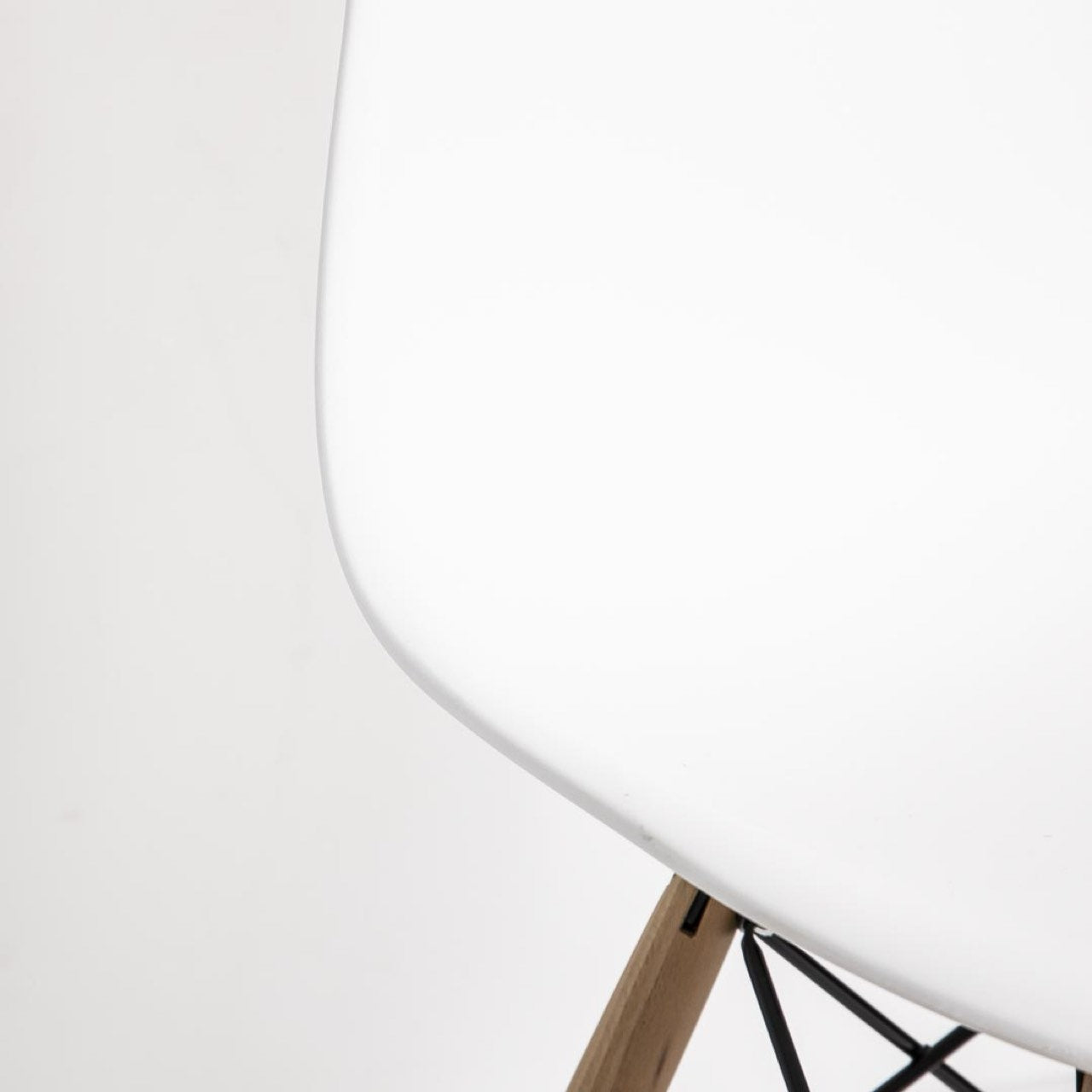 Open Box: Cairo Chair - White Seat Wood Base