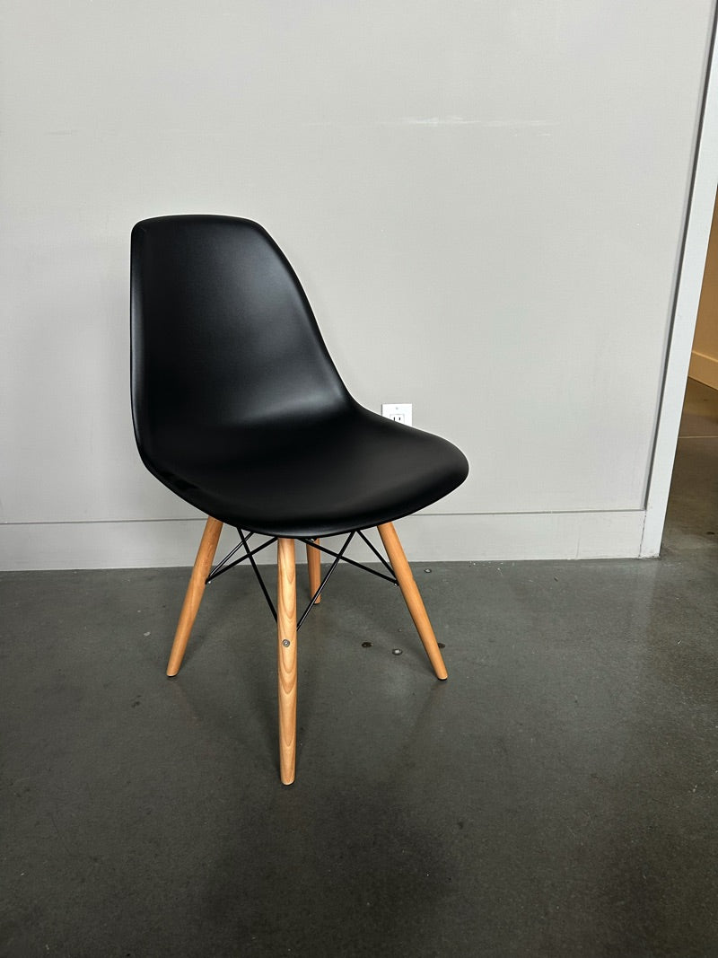 Open Box: Cairo Chair - Black Seat Wood Base