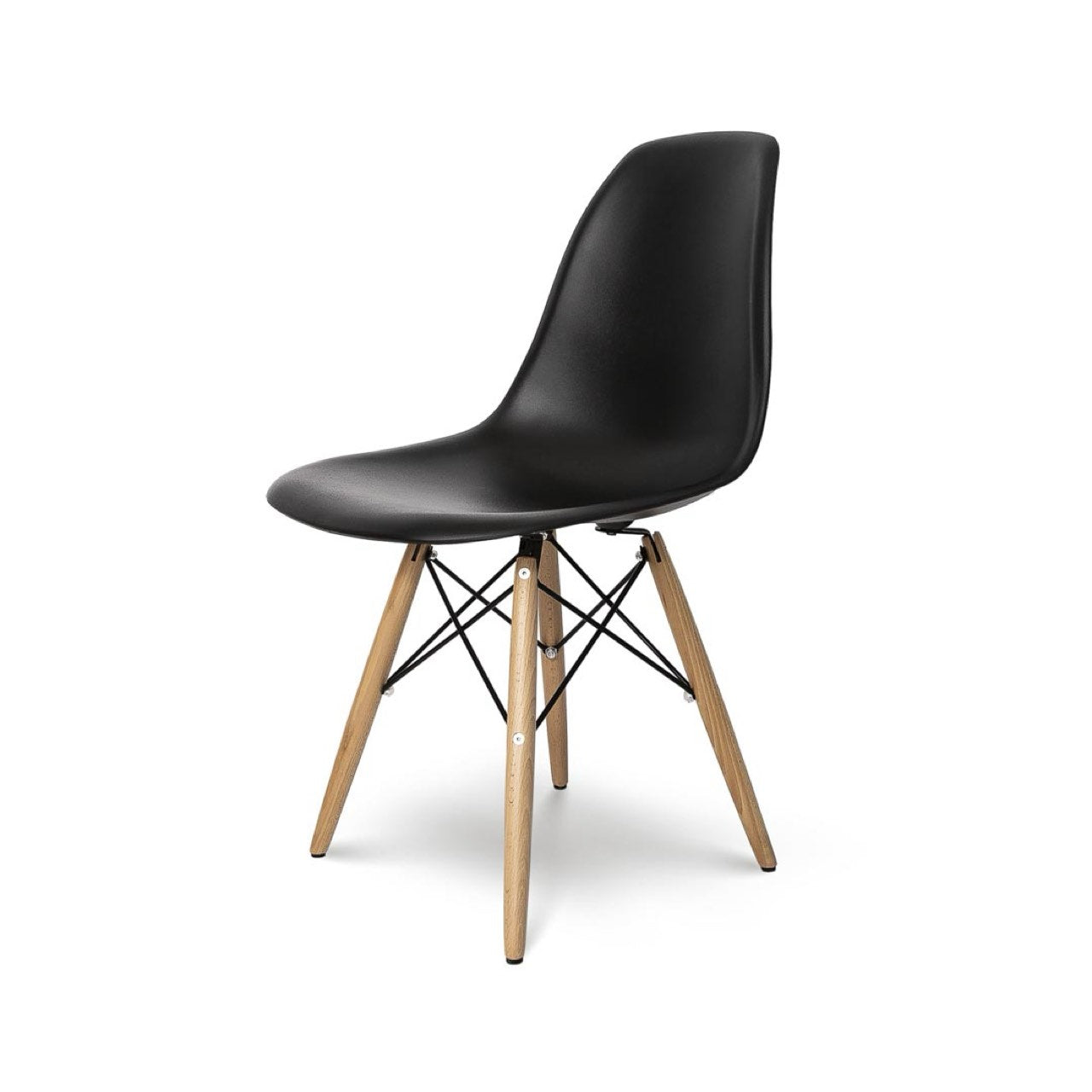 Open Box: Cairo Chair - Black Seat Wood Base