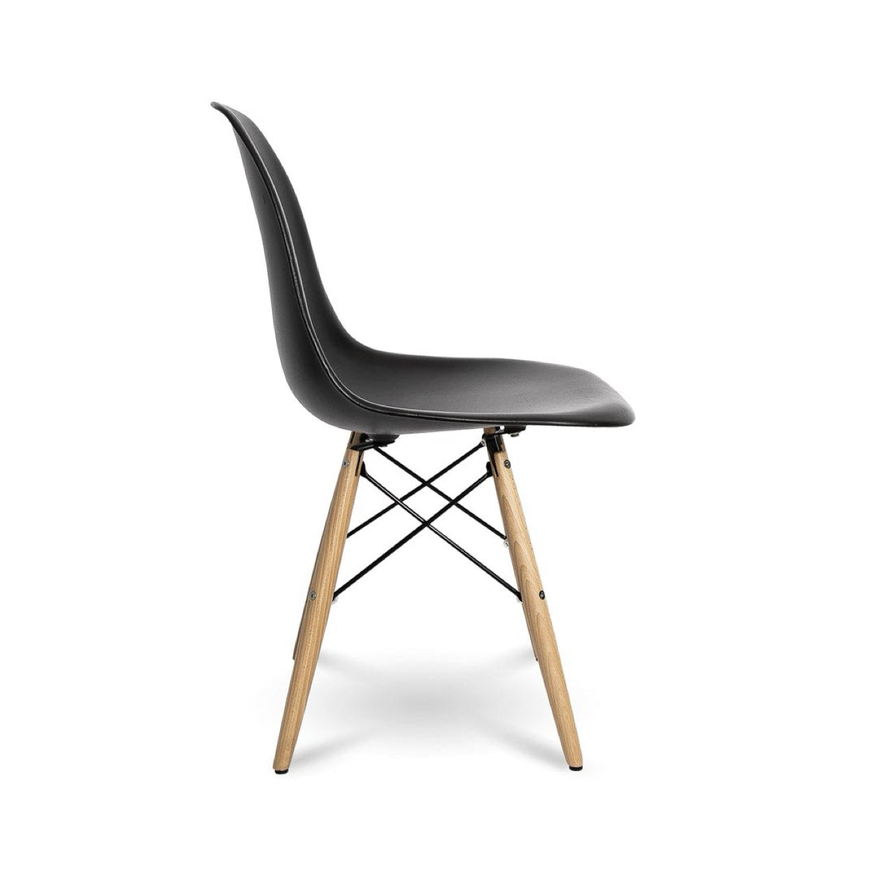 Open Box: Cairo Chair - Black Seat Wood Base