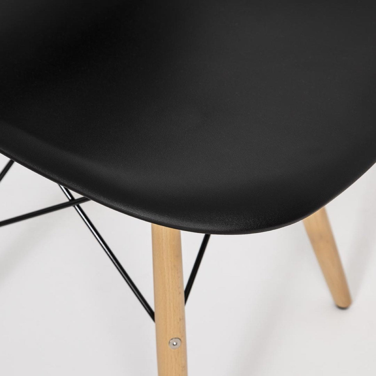 Open Box: Cairo Chair - Black Seat Wood Base