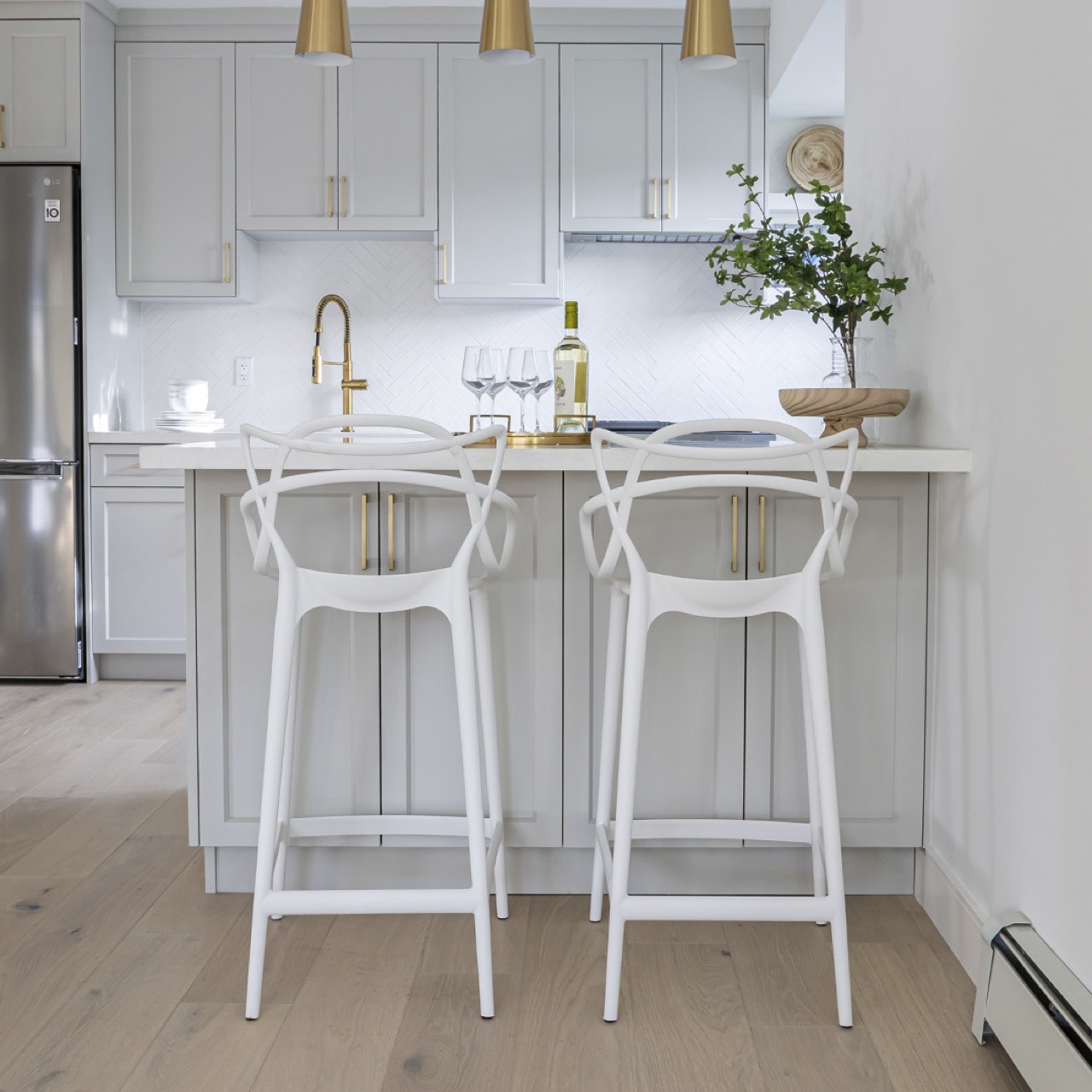 Open Box: Crane Counter Stool - White