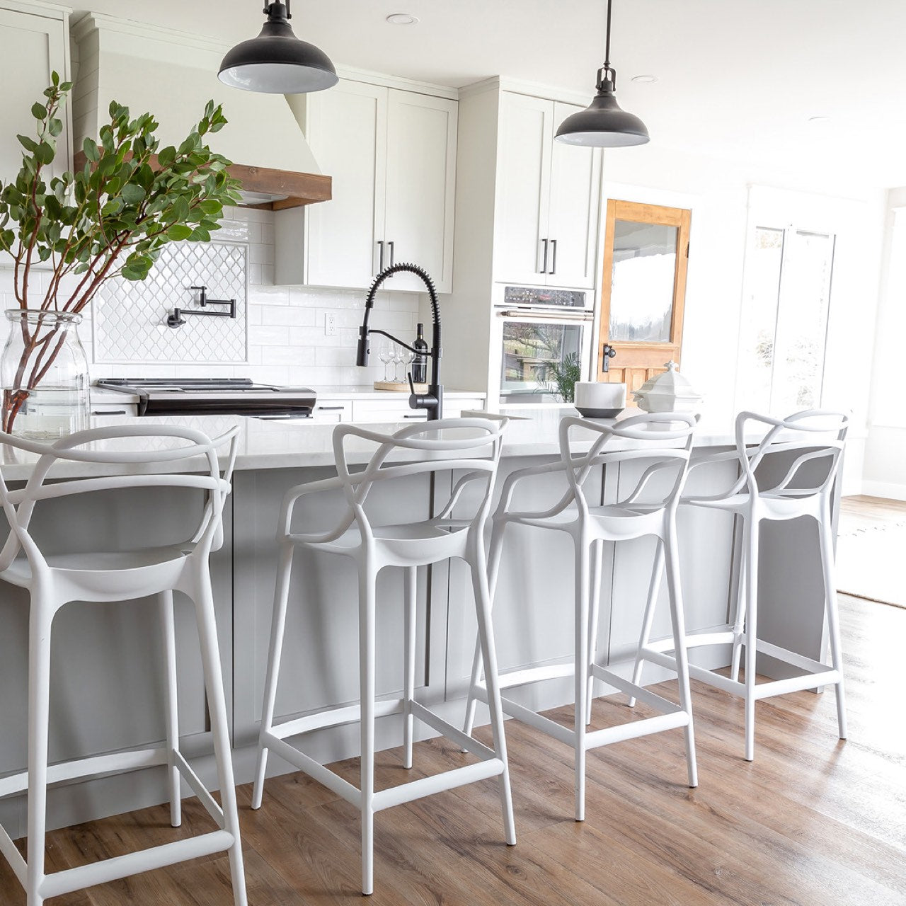 Open Box: Crane Counter Stool - White