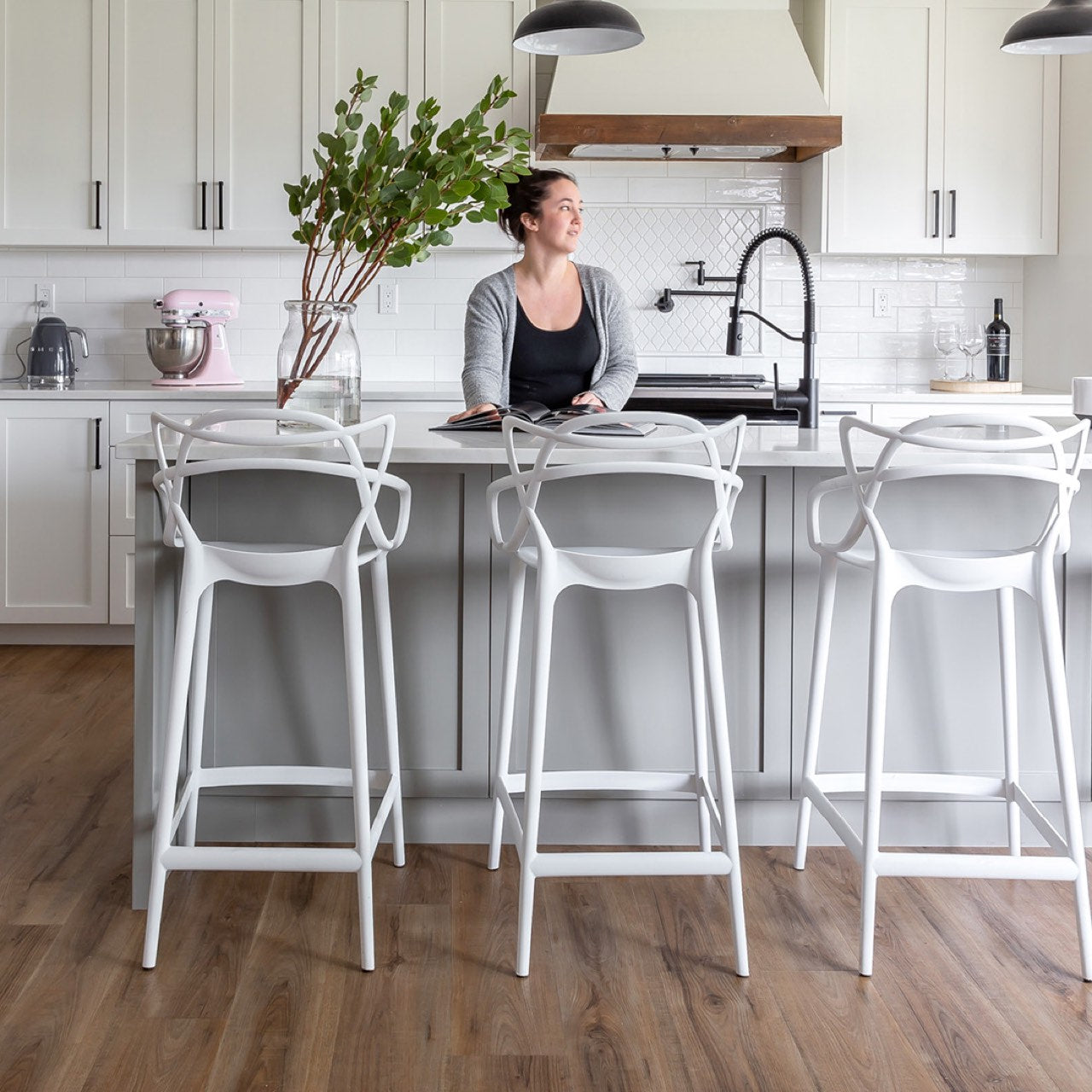 Open Box: Crane Counter Stool - White