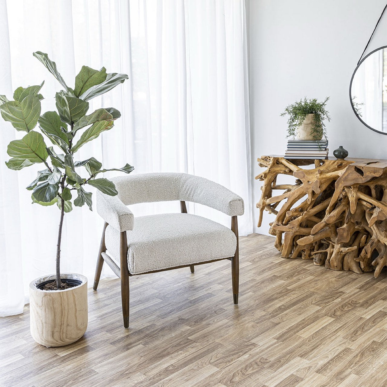 Open Box: Everest Chair - Cream Boucle