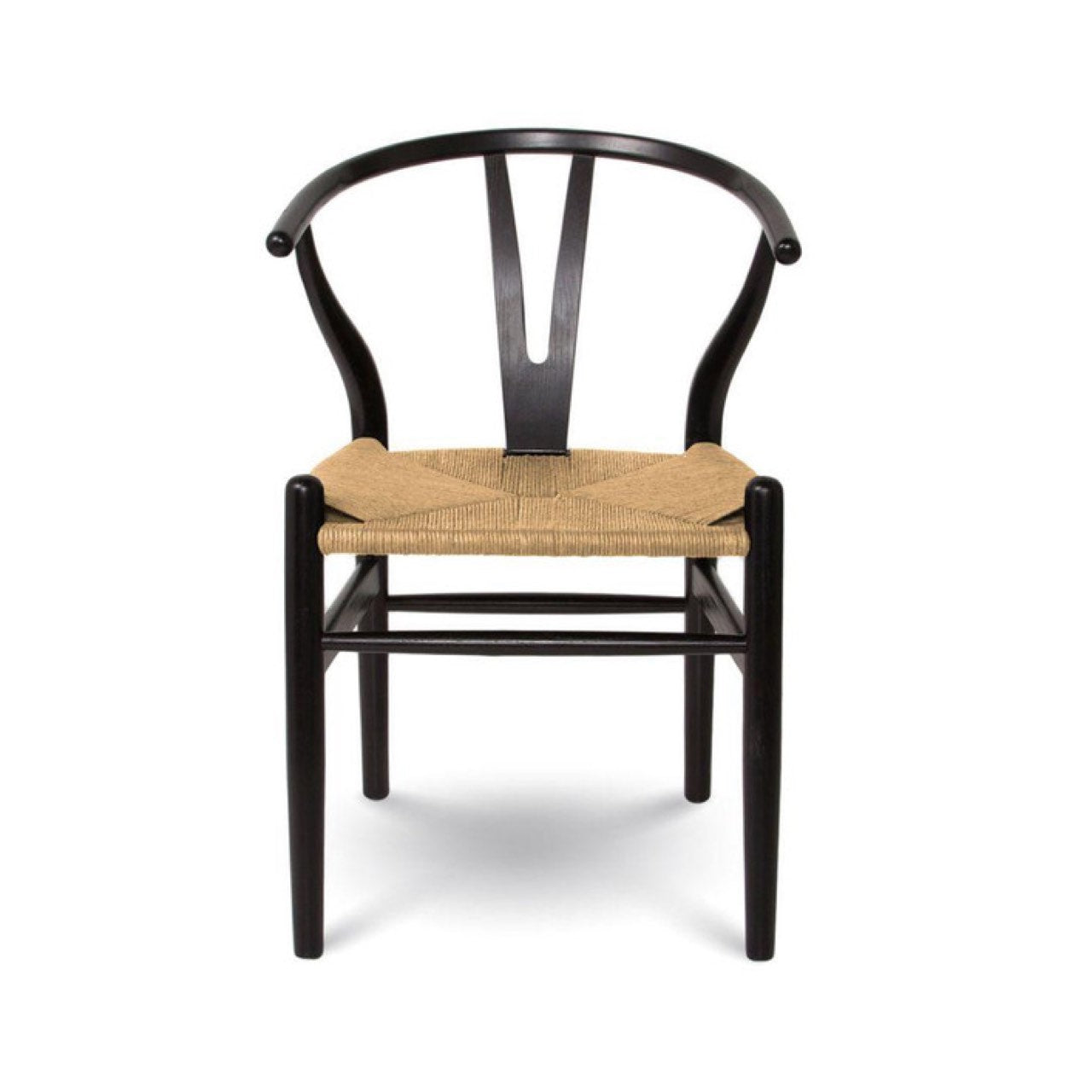 Open Box: Frida Dining Chair - Black with Natural Seat