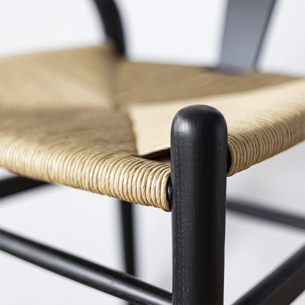 Open Box: Frida Dining Chair - Black with Natural Seat