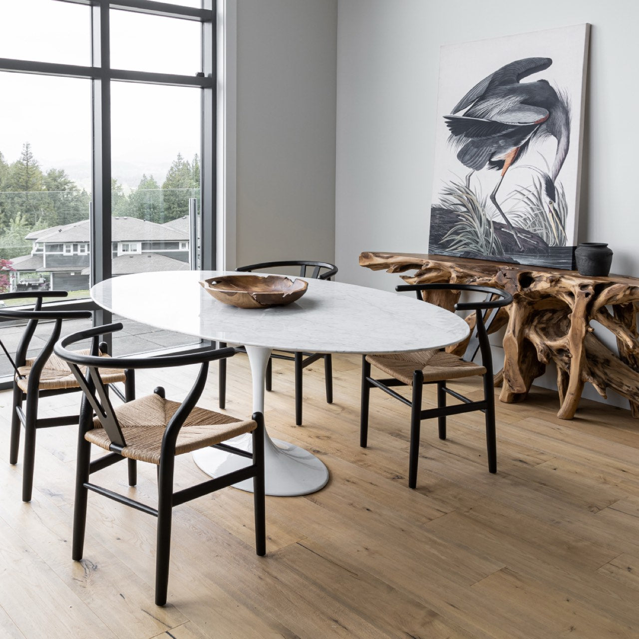 Open Box: Frida Dining Chair - Black with Natural Seat