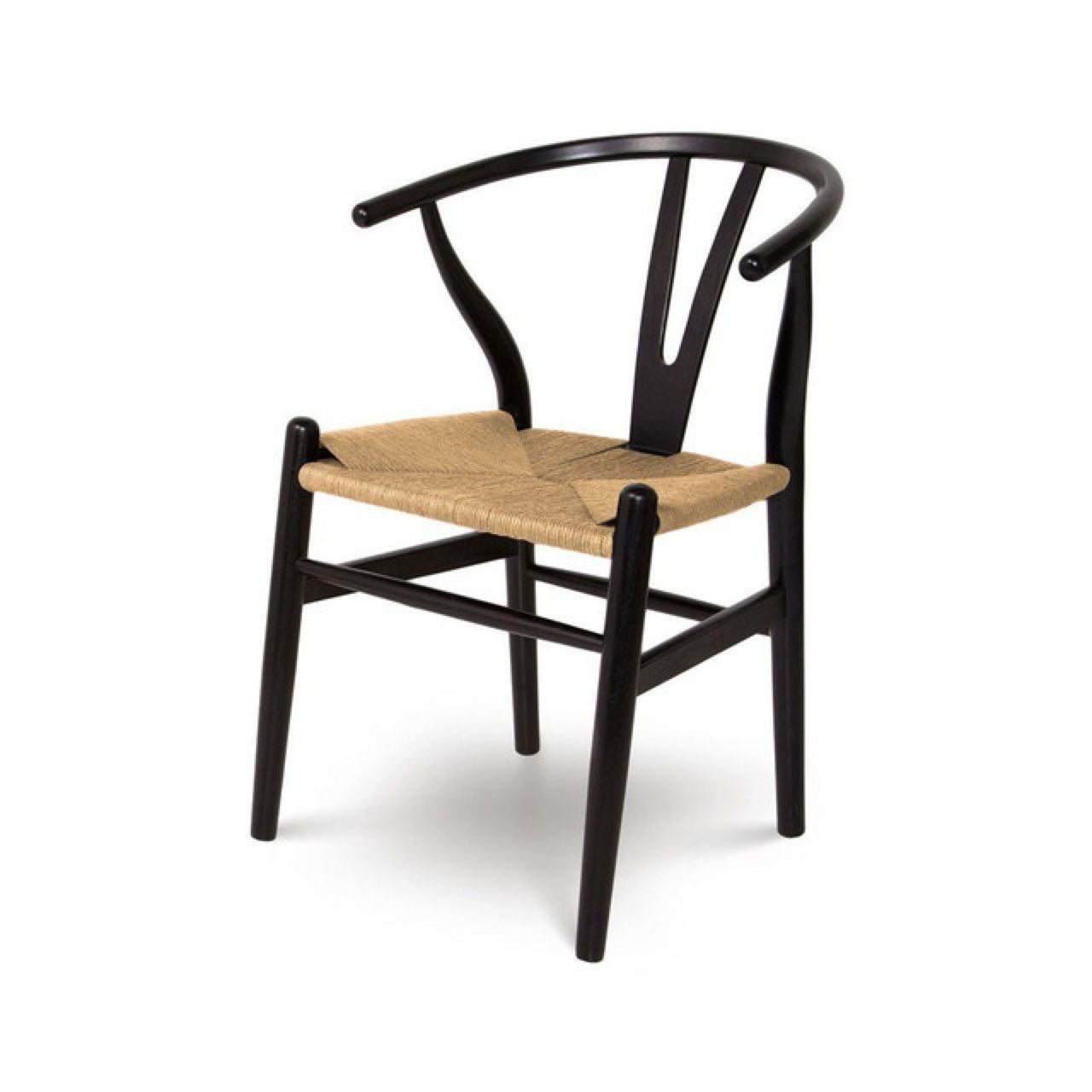 Open Box: Frida Dining Chair - Black with Natural Seat