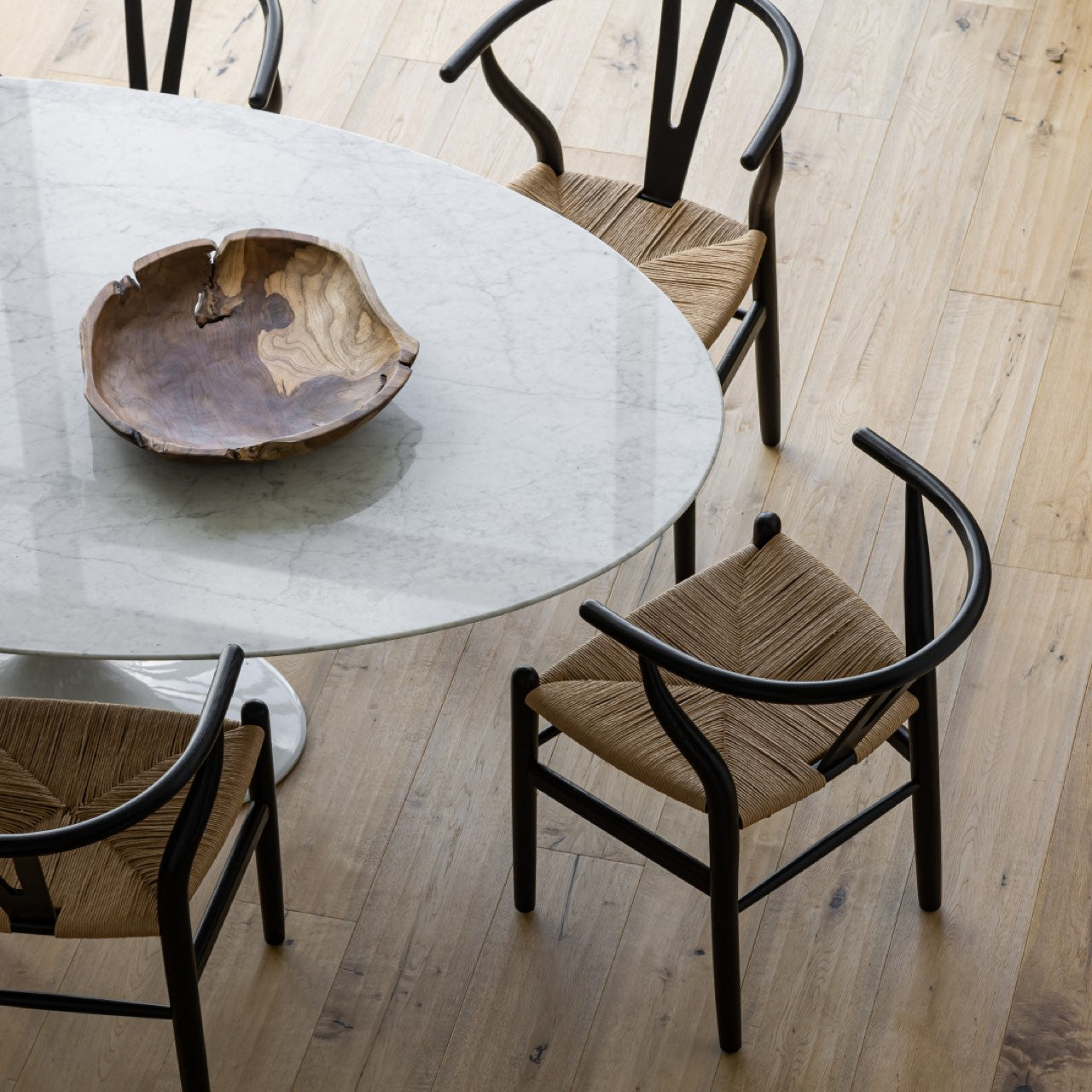 Open Box: Frida Dining Chair - Black with Natural Seat