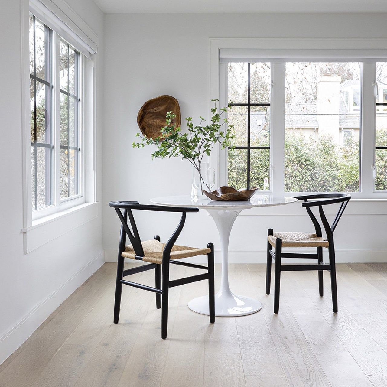 Open Box: Frida Dining Chair - Black with Natural Seat
