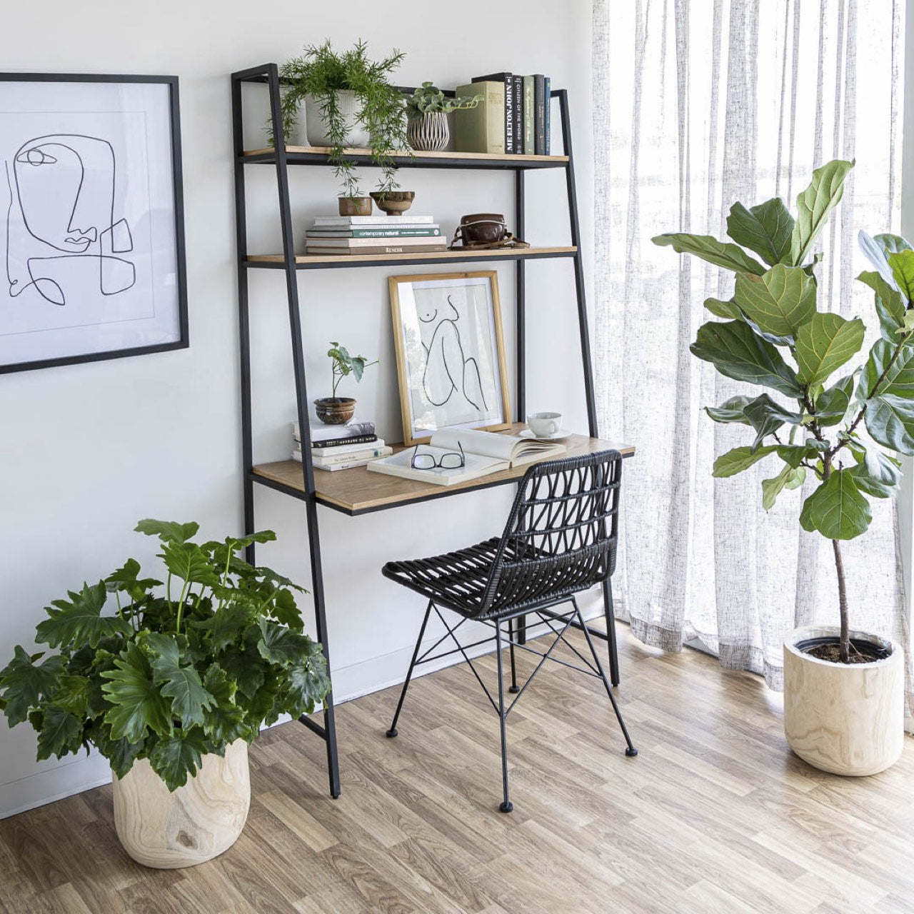 Open Box: Prince Desk Shelf - Black Frame