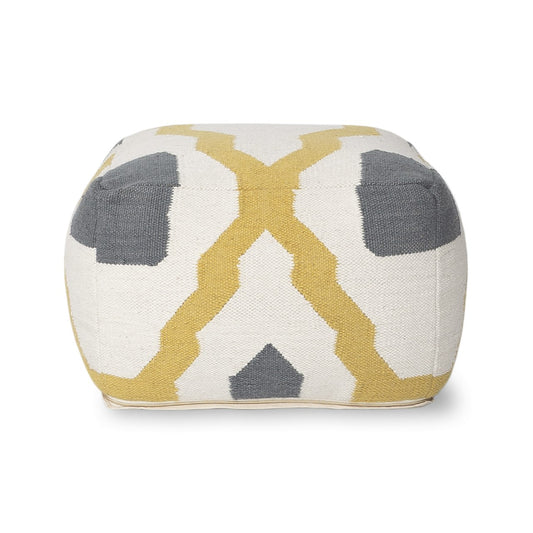 Open Box: Barcelona Pouf - Mustard Multi