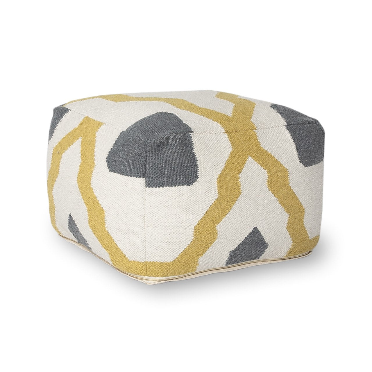 Open Box: Barcelona Pouf - Mustard Multi