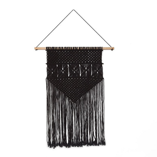 Open Box: Bohemian Rio Macrame Wall Hanging - Black