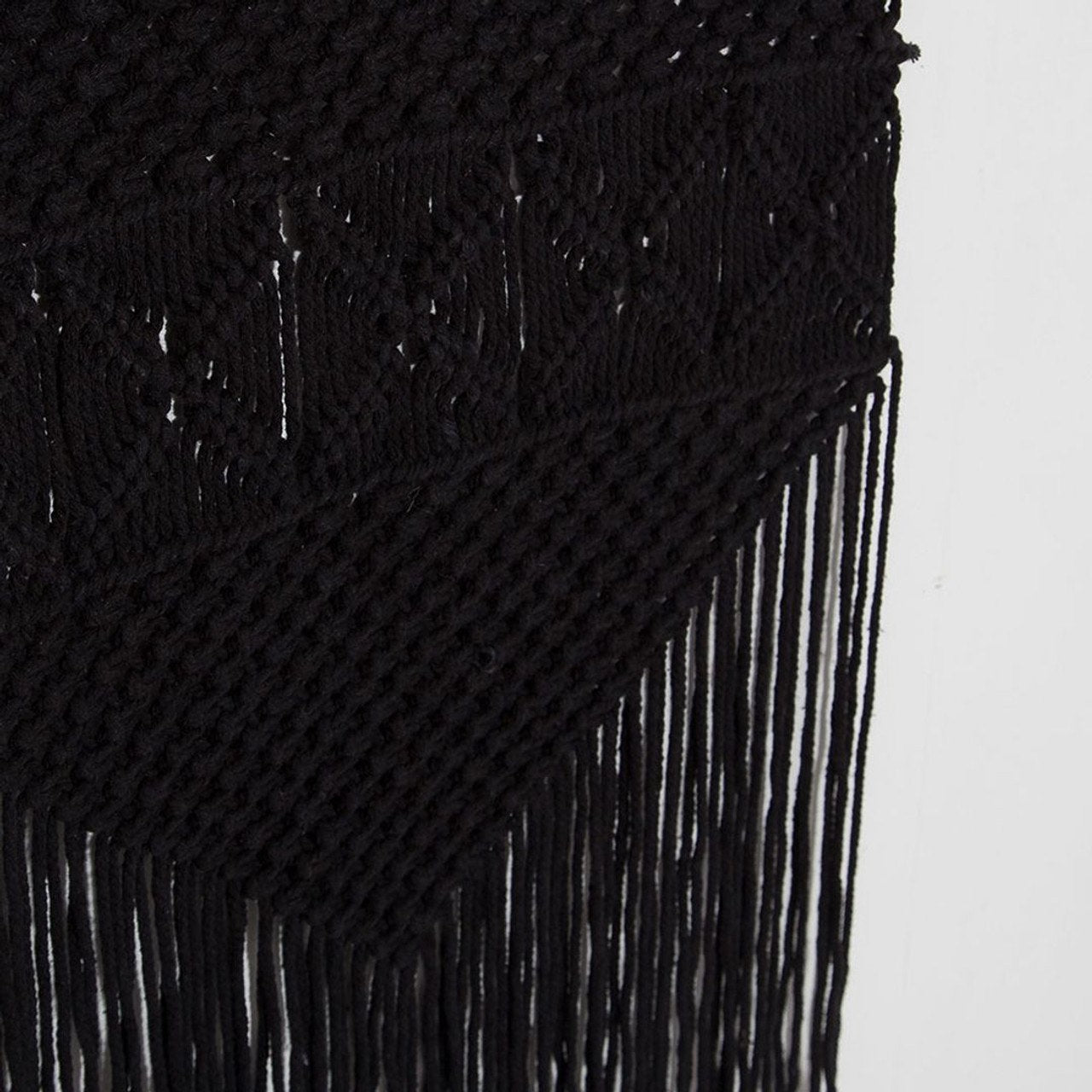 Open Box: Bohemian Rio Macrame Wall Hanging - Black