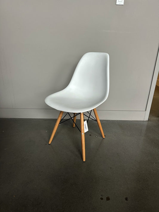 Open Box: Cairo Chair - White Seat Wood Base