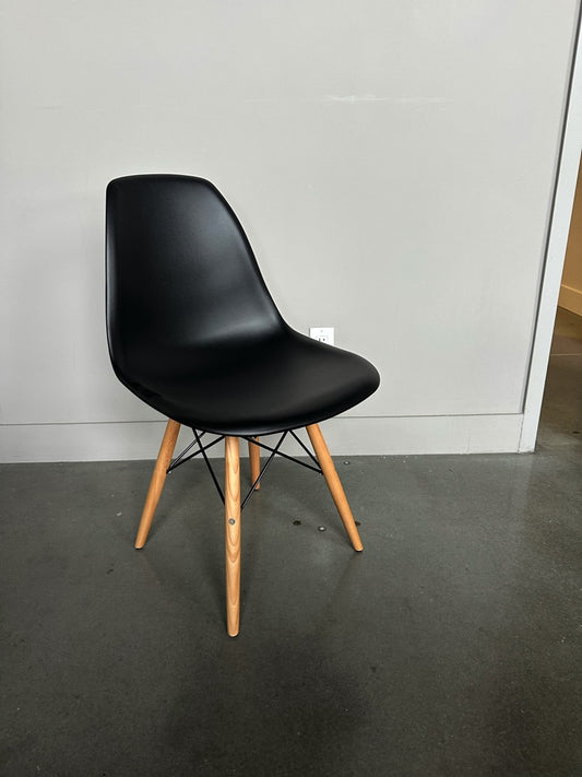 Open Box: Cairo Chair - Black Seat Wood Base