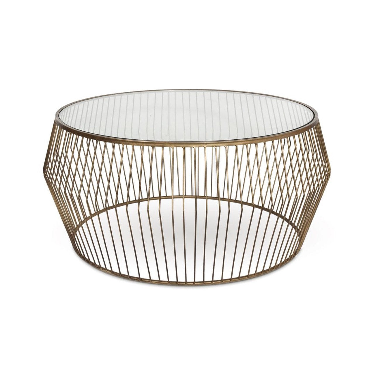 Open Box: Cyclone Wire Coffee Table - Light Gold