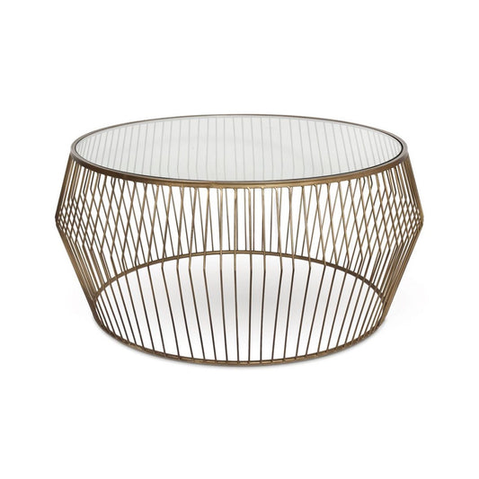 Open Box: Cyclone Wire Coffee Table - Light Gold