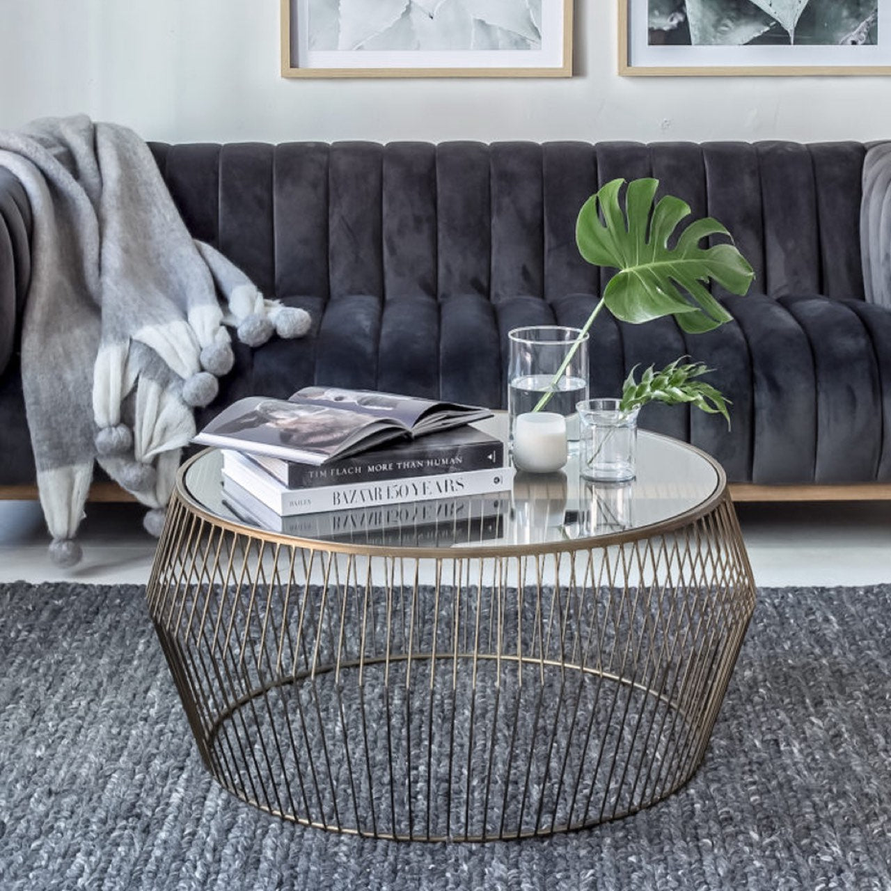 Open Box: Cyclone Wire Coffee Table - Light Gold