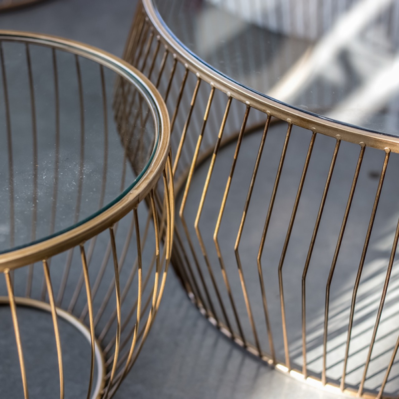 Open Box: Cyclone Wire Coffee Table - Light Gold