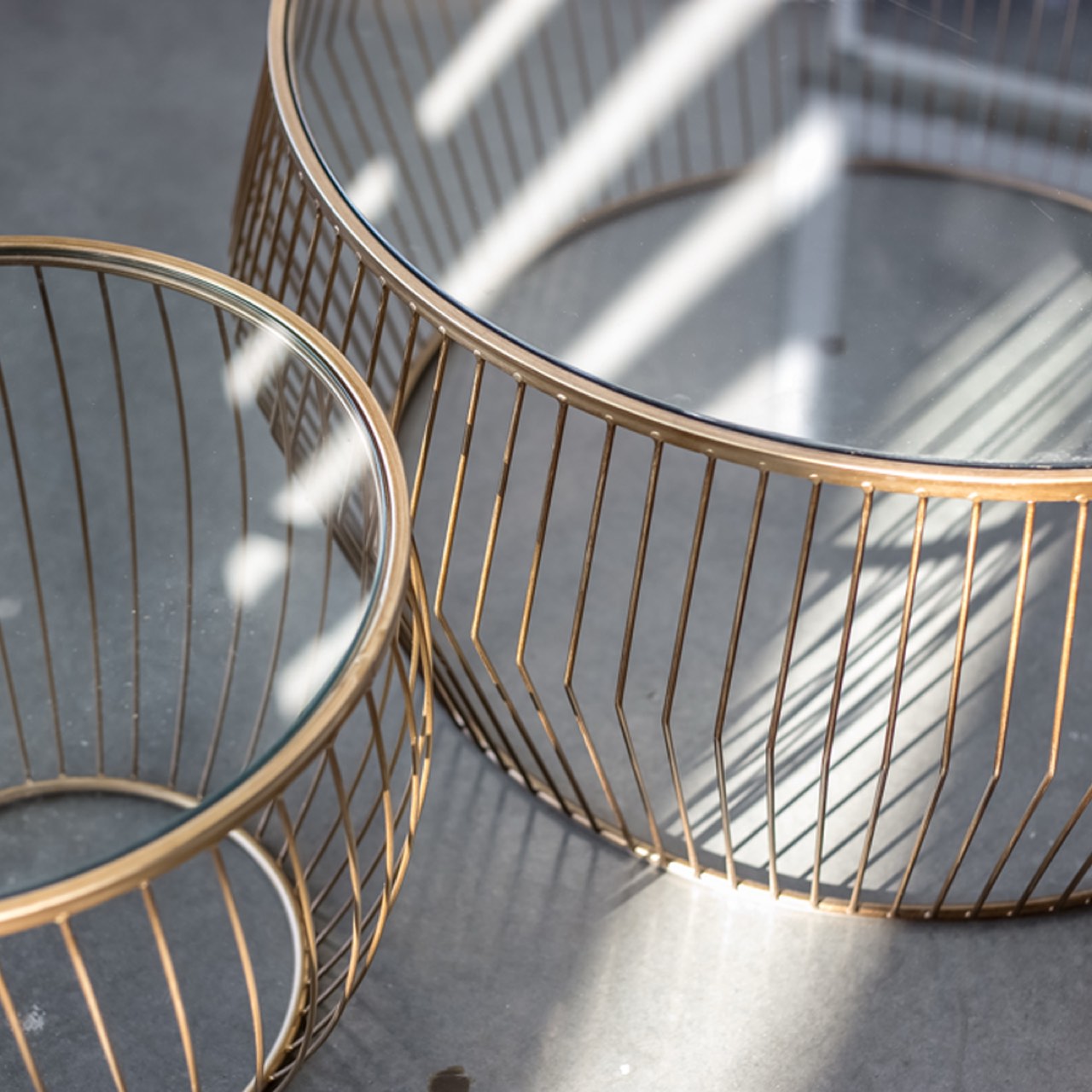 Open Box: Cyclone Wire Coffee Table - Light Gold