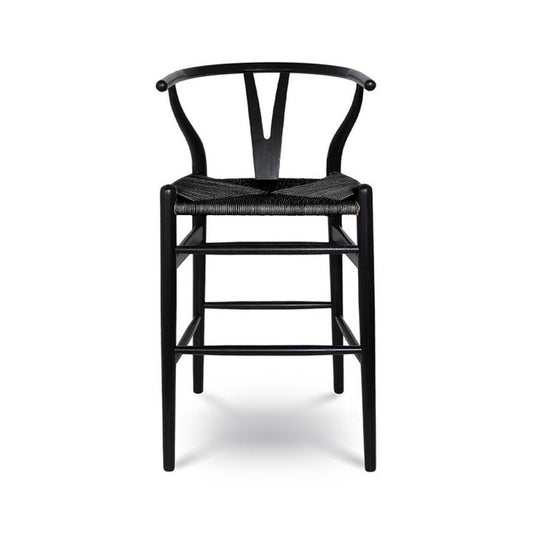 Open Box: Frida Counter Stool - Black with Black Seat