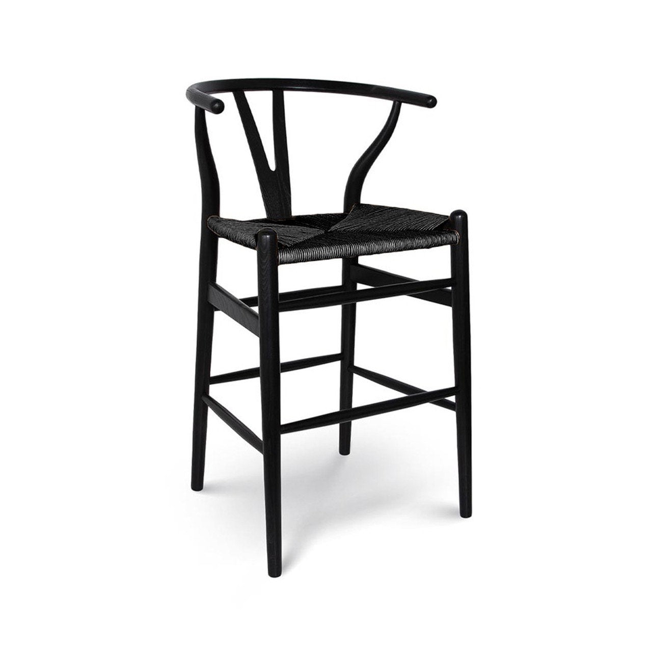 Open Box: Frida Counter Stool - Black with Black Seat