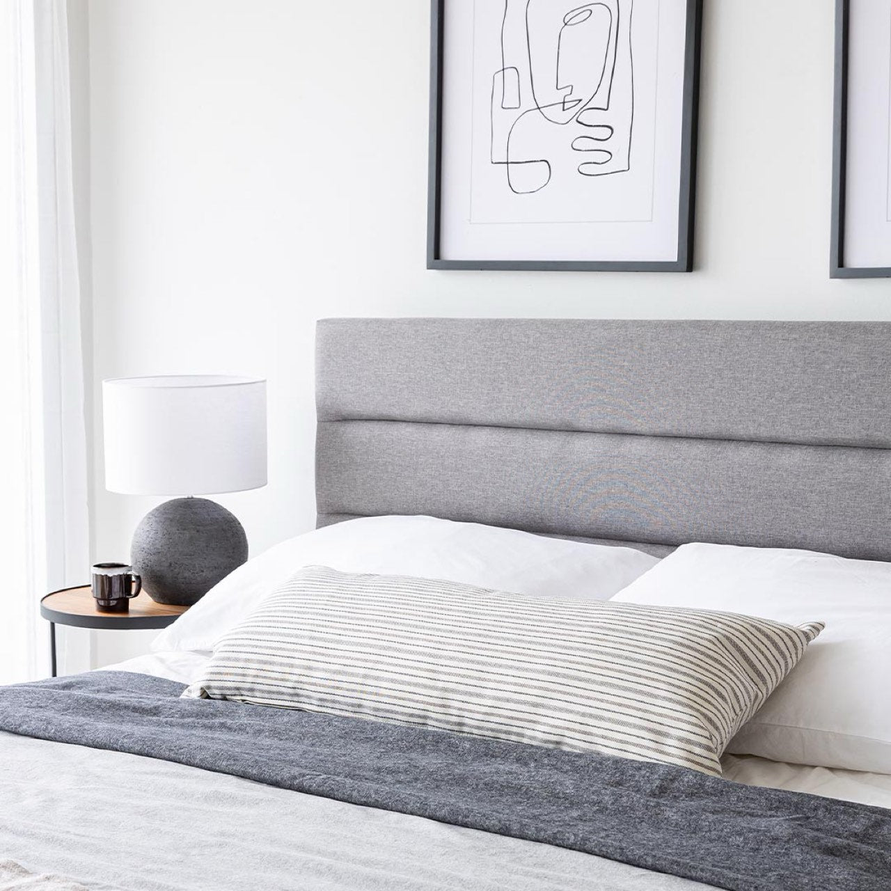 Open Box: Justin King Storage Bed - Greige