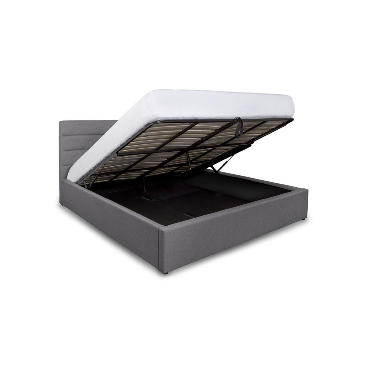Open Box: Justin King Storage Bed - Greige