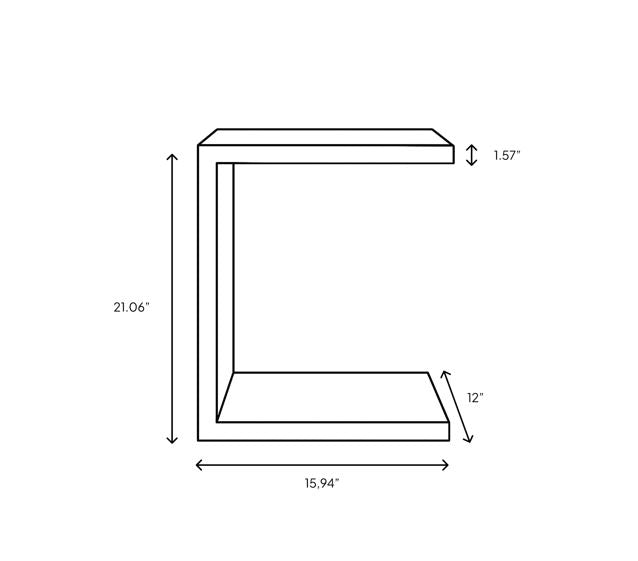 Open Box: Oscar C Table - Black