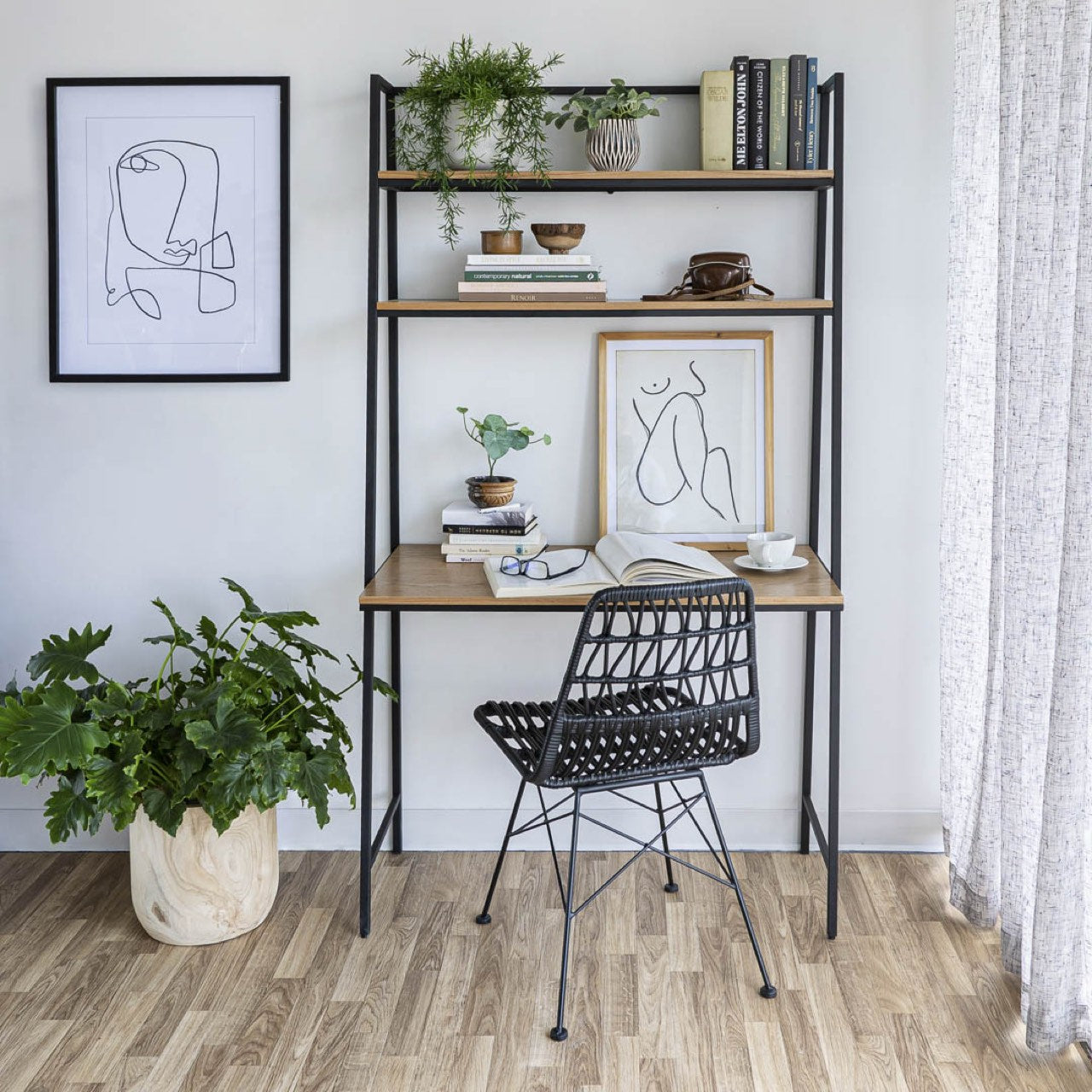 Open Box: Prince Desk Shelf - Black Frame