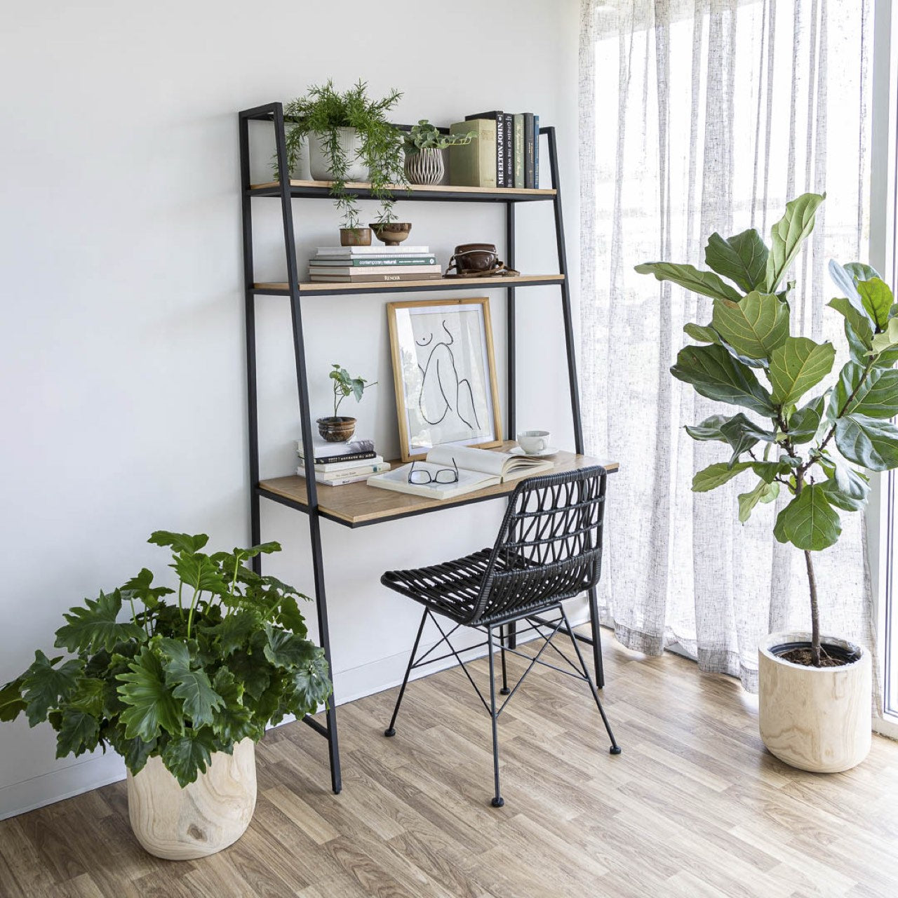 Open Box: Prince Desk Shelf - Black Frame