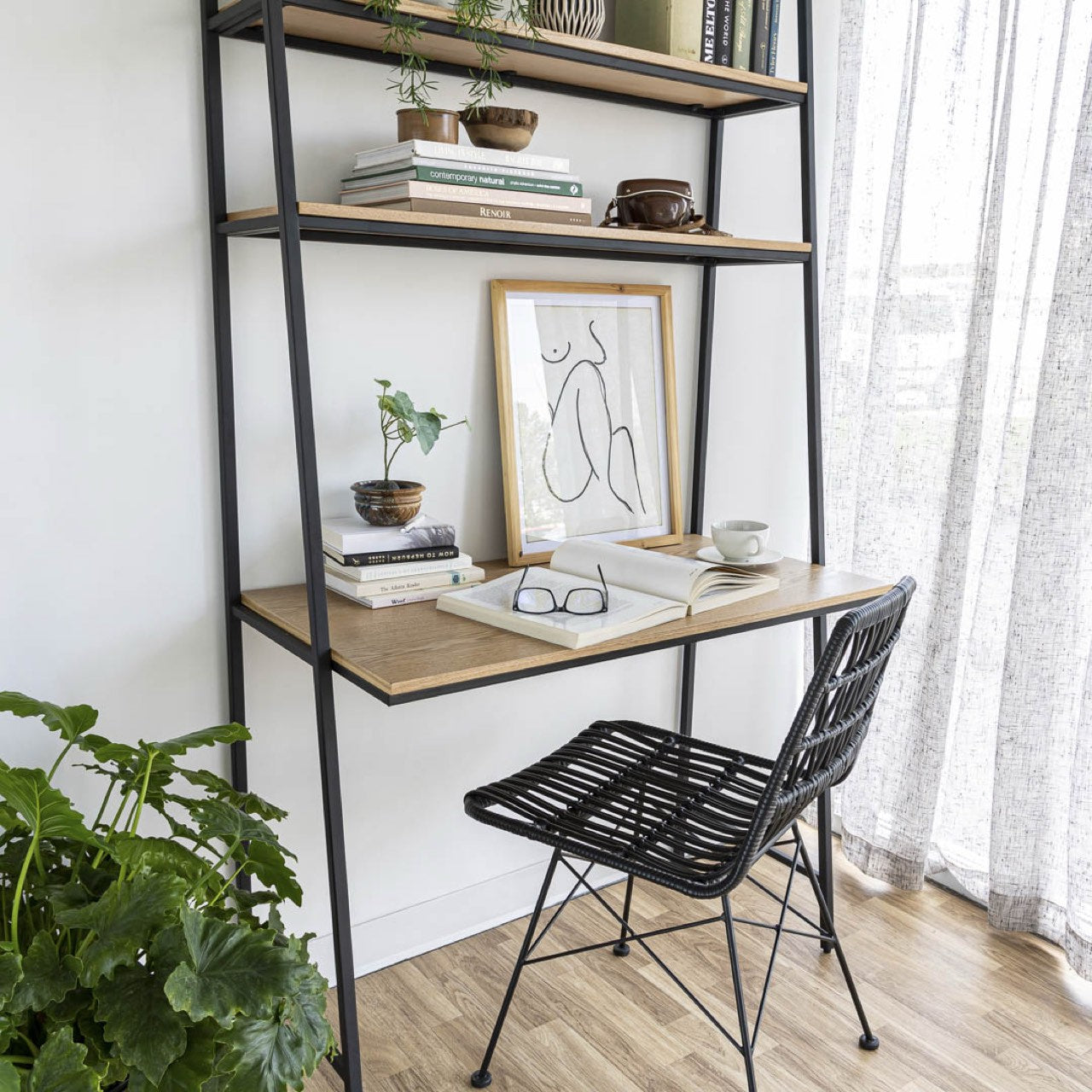Open Box: Prince Desk Shelf - Black Frame
