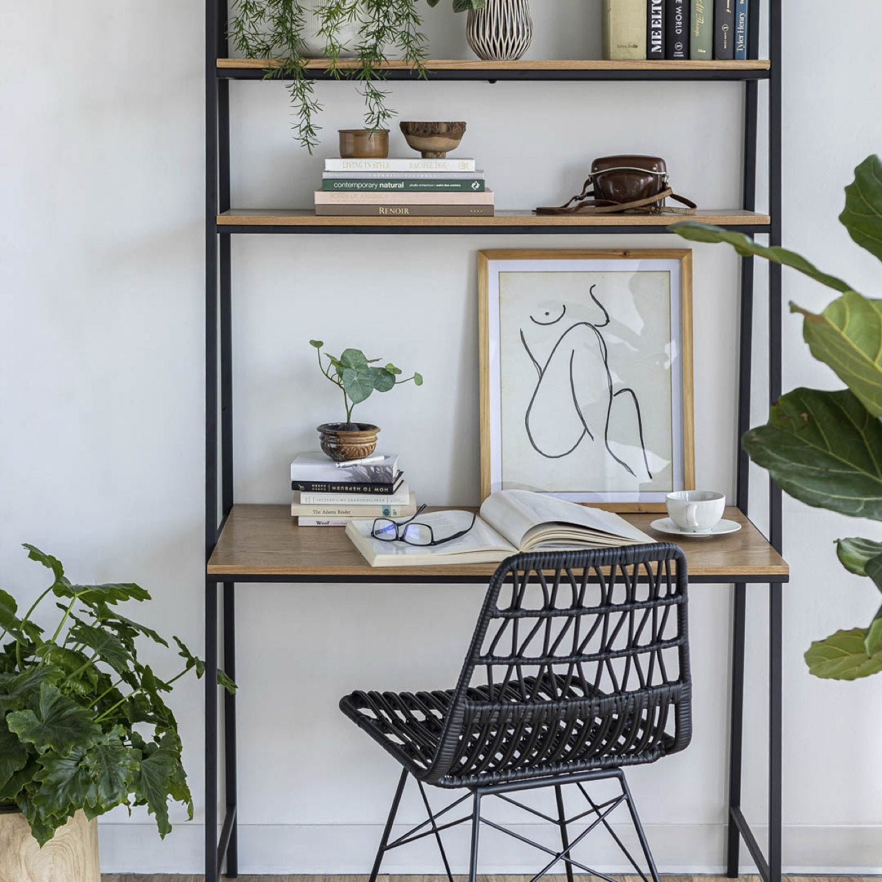 Open Box: Prince Desk Shelf - Black Frame