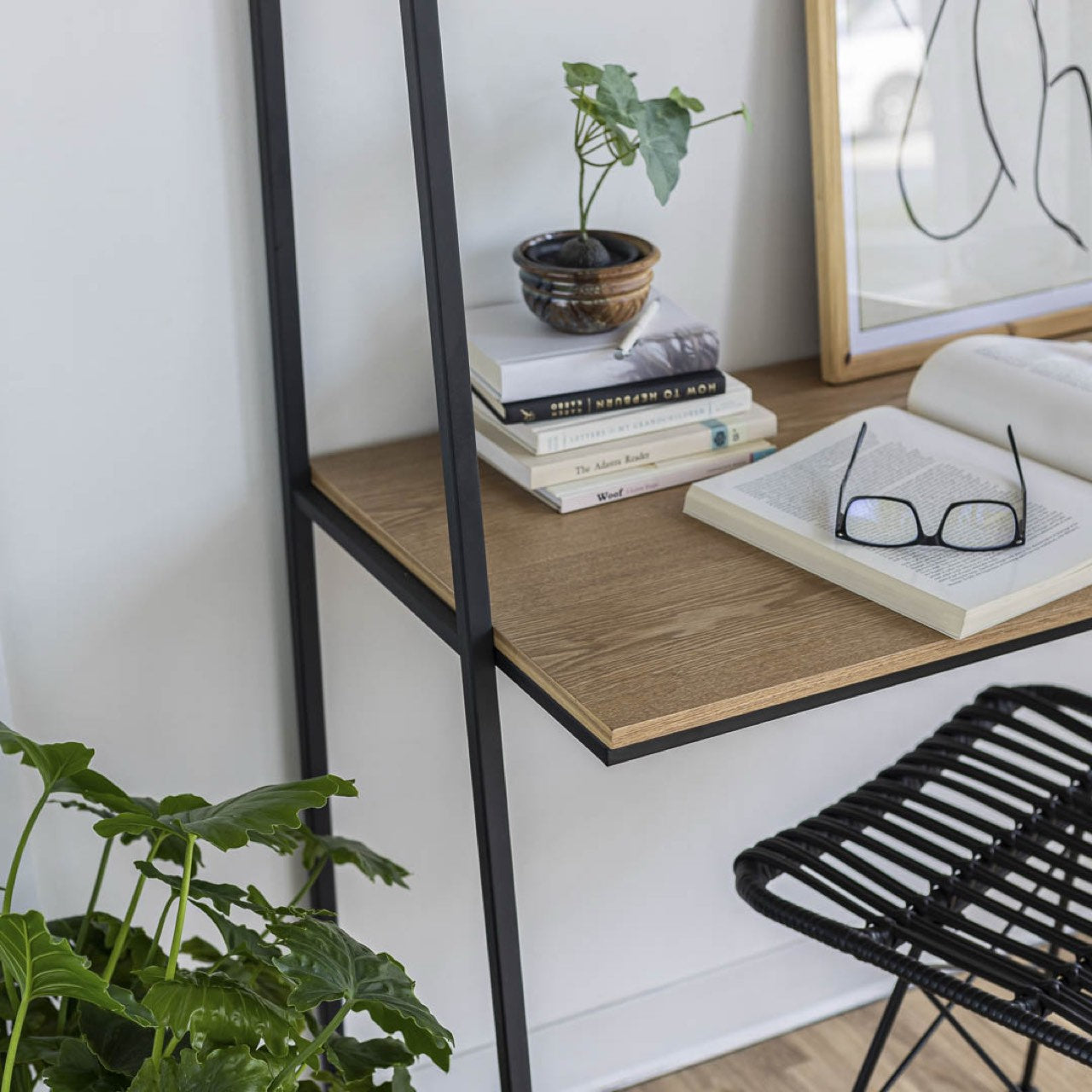 Open Box: Prince Desk Shelf - Black Frame