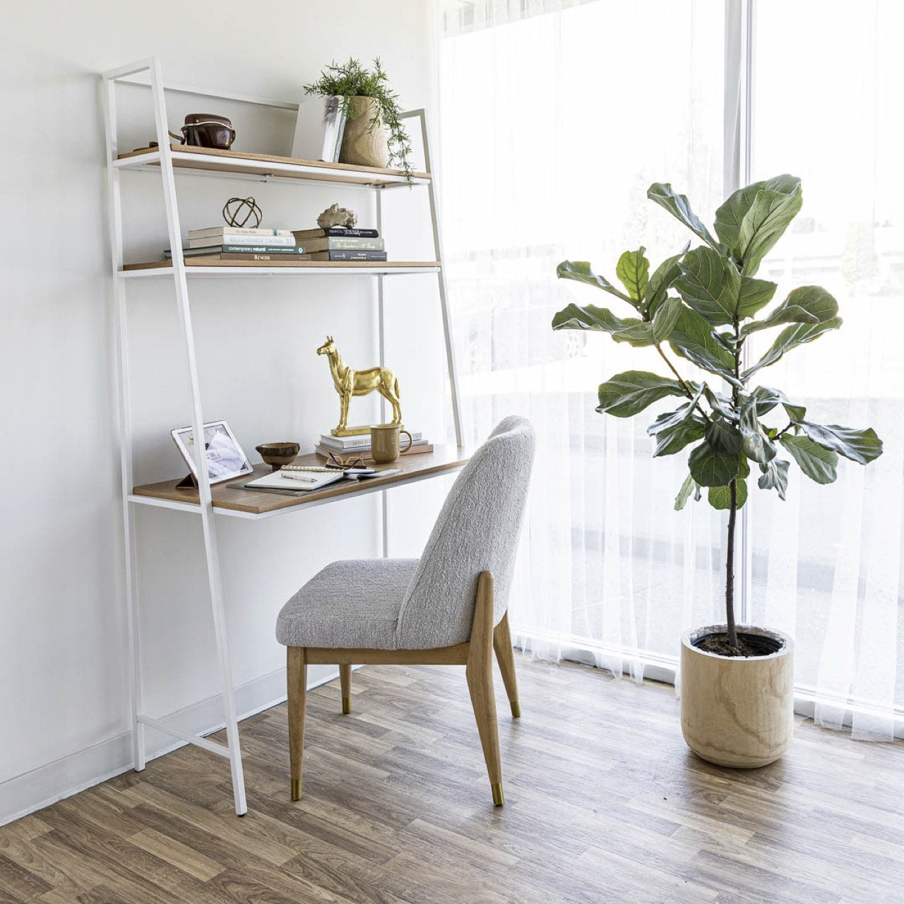 Open Box: Prince Desk Shelf - White Frame