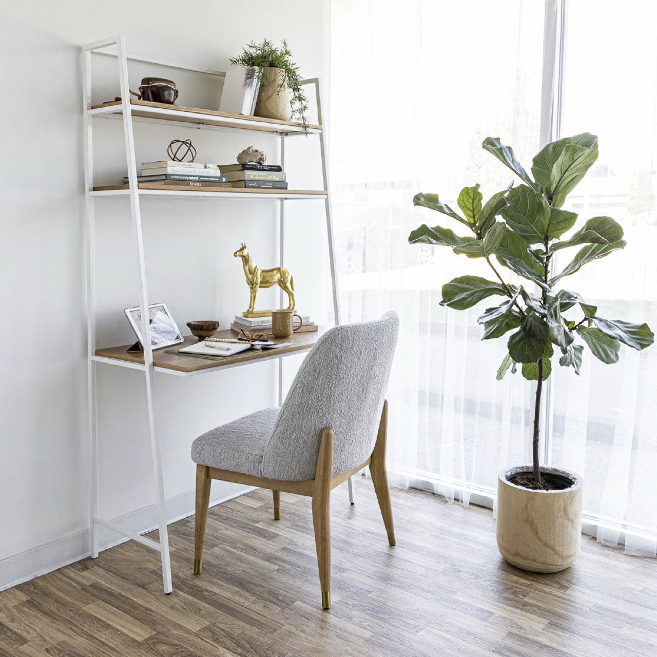 Open Box: Prince Desk Shelf - White Frame