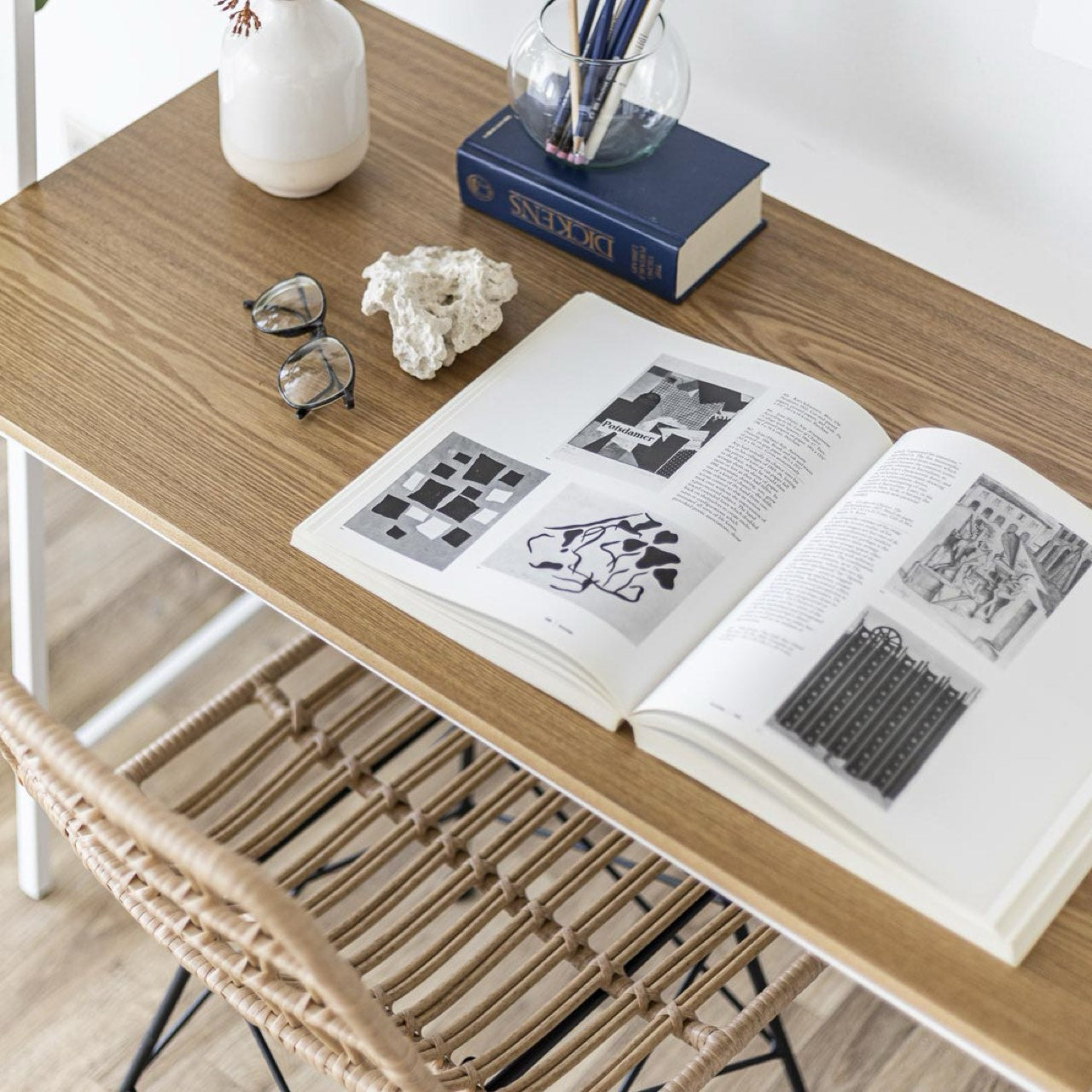 Open Box: Prince Desk Shelf - White Frame